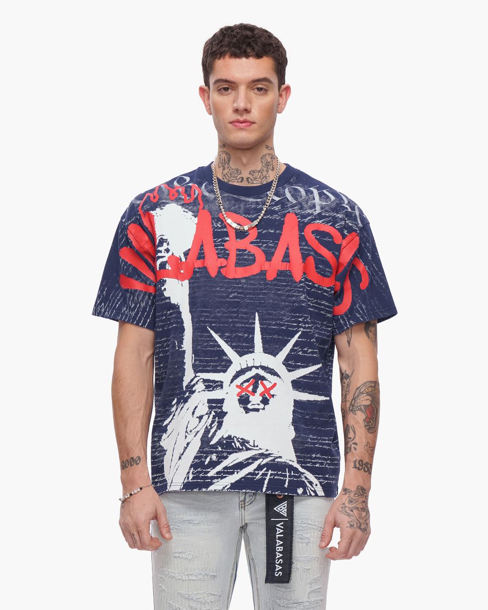 Valabasas "Freedom" Tee – Navy Blue