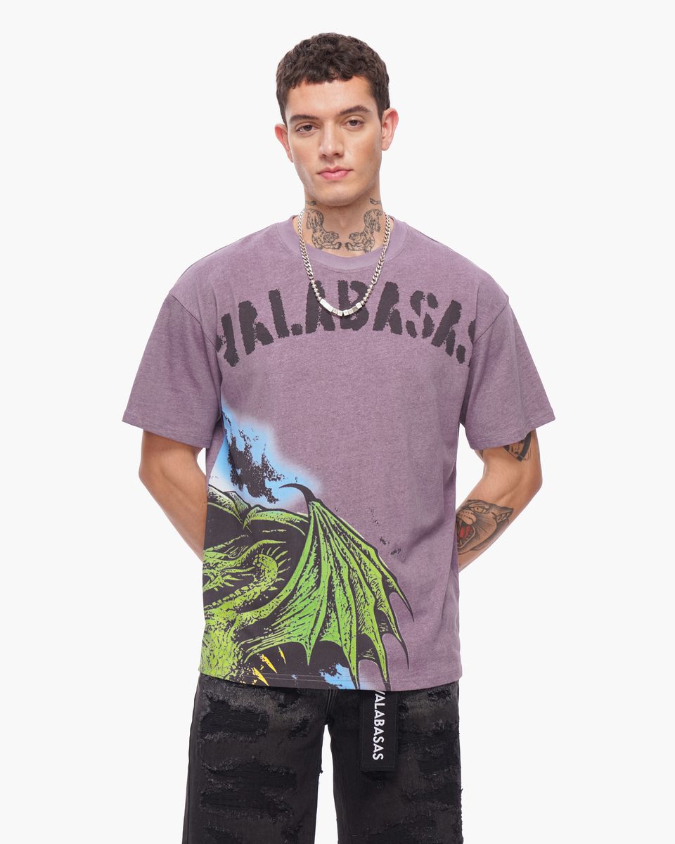 Valabasas “Shura” Graphic Tee – Washed Purple