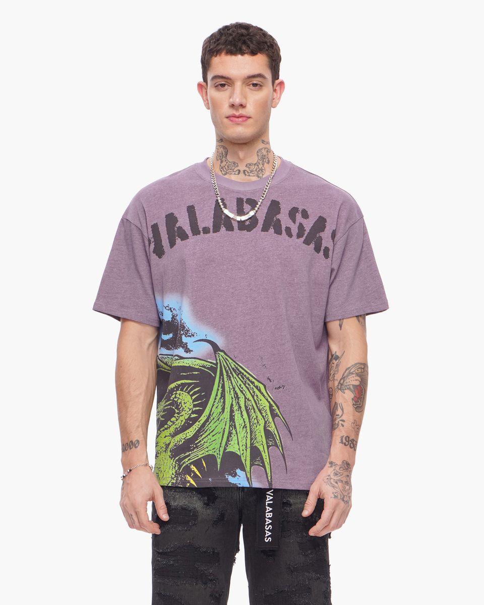 Valabasas “Shura” Graphic Tee – Washed Purple