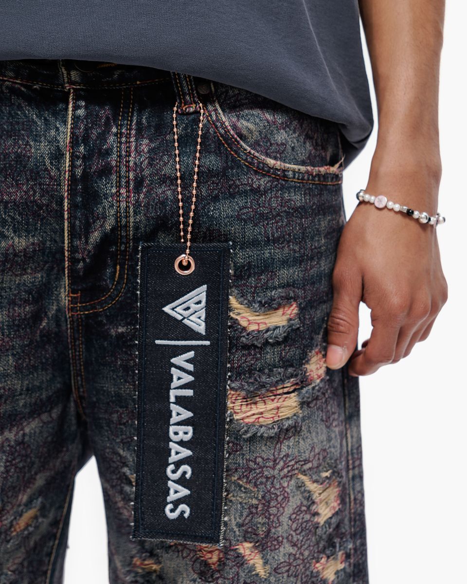 Valabasas “PATH” Denim Shorts – Dark Blue Vintage