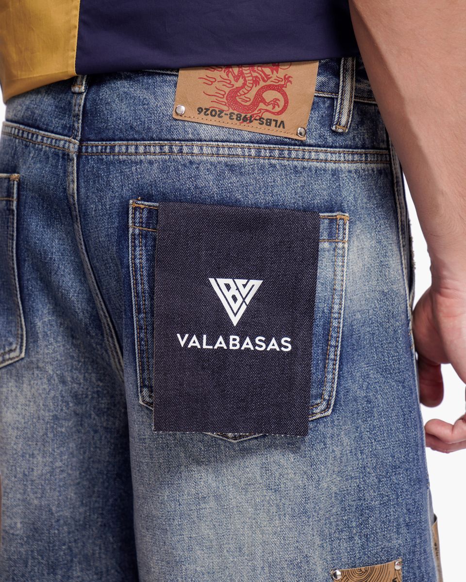 Valabasas “TORINX” Denim Shorts – Dark Blue Wash