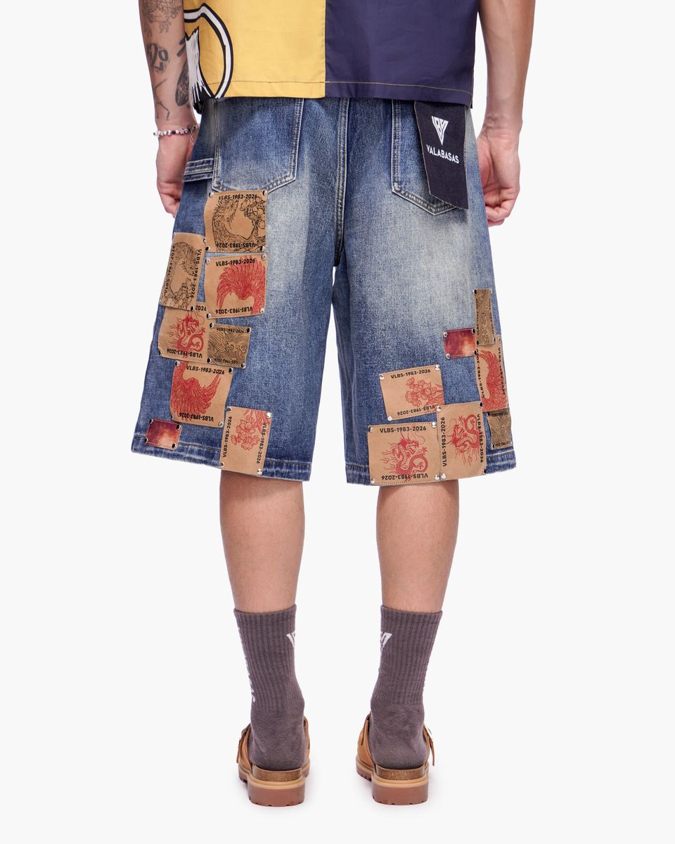 Valabasas “TORINX” Denim Shorts – Dark Blue Wash