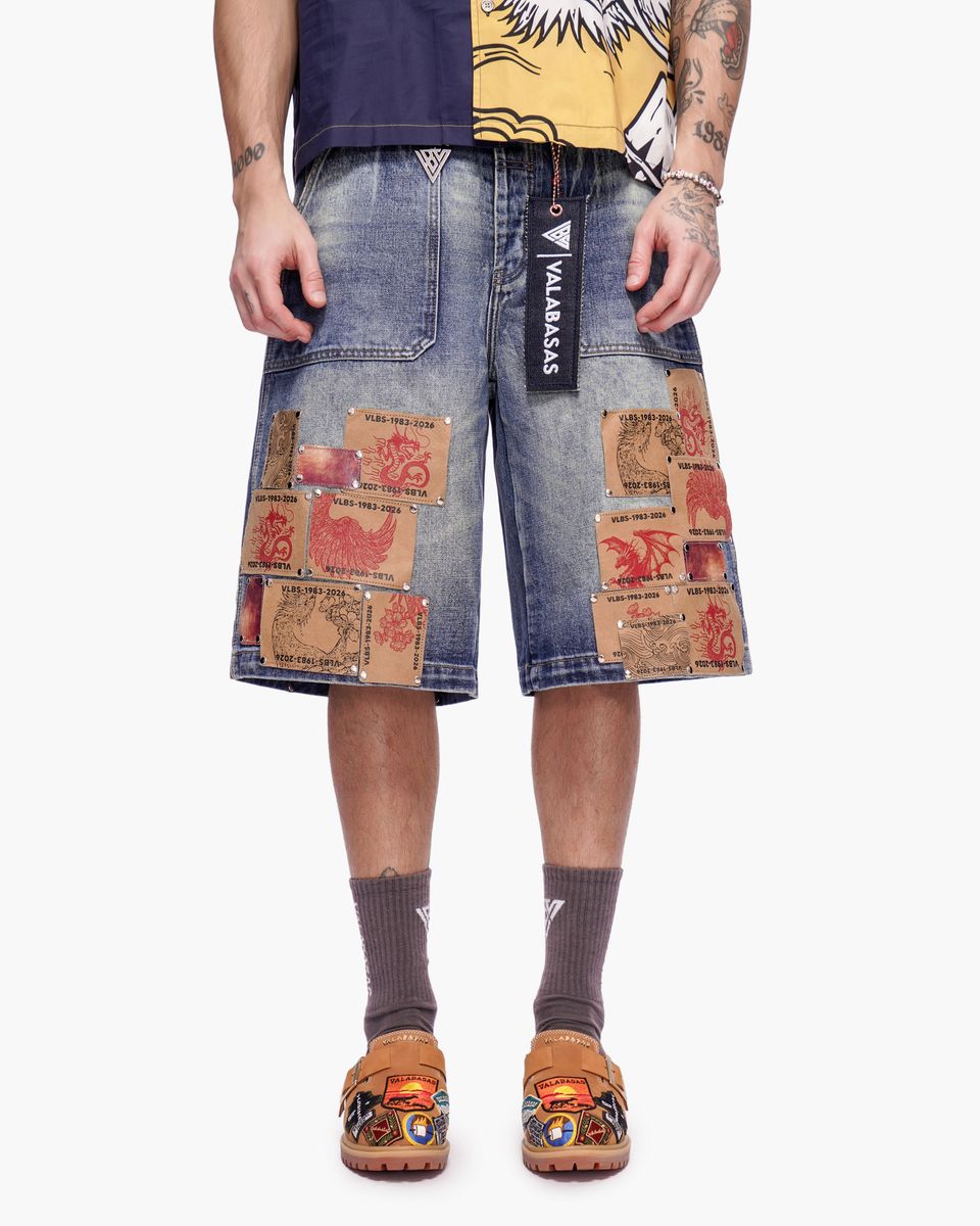 Valabasas “TORINX” Denim Shorts – Dark Blue Wash