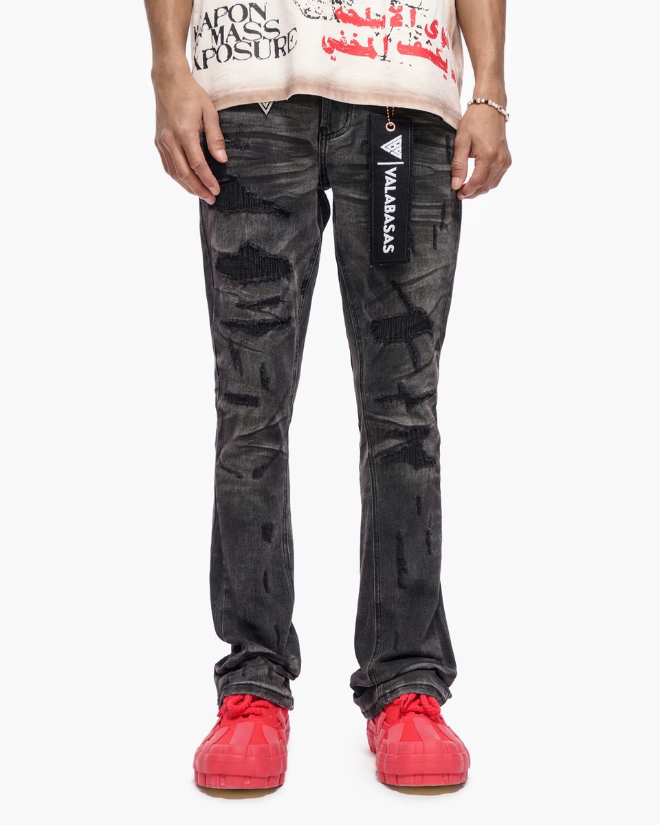 Valabasas “GRAFT” Stacked Denim – Gray Wash