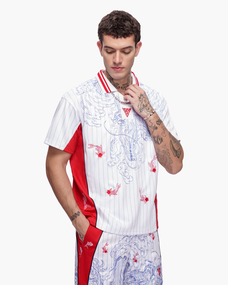 Valabasas “Dragonfield 09” Jersey Set – White/Red