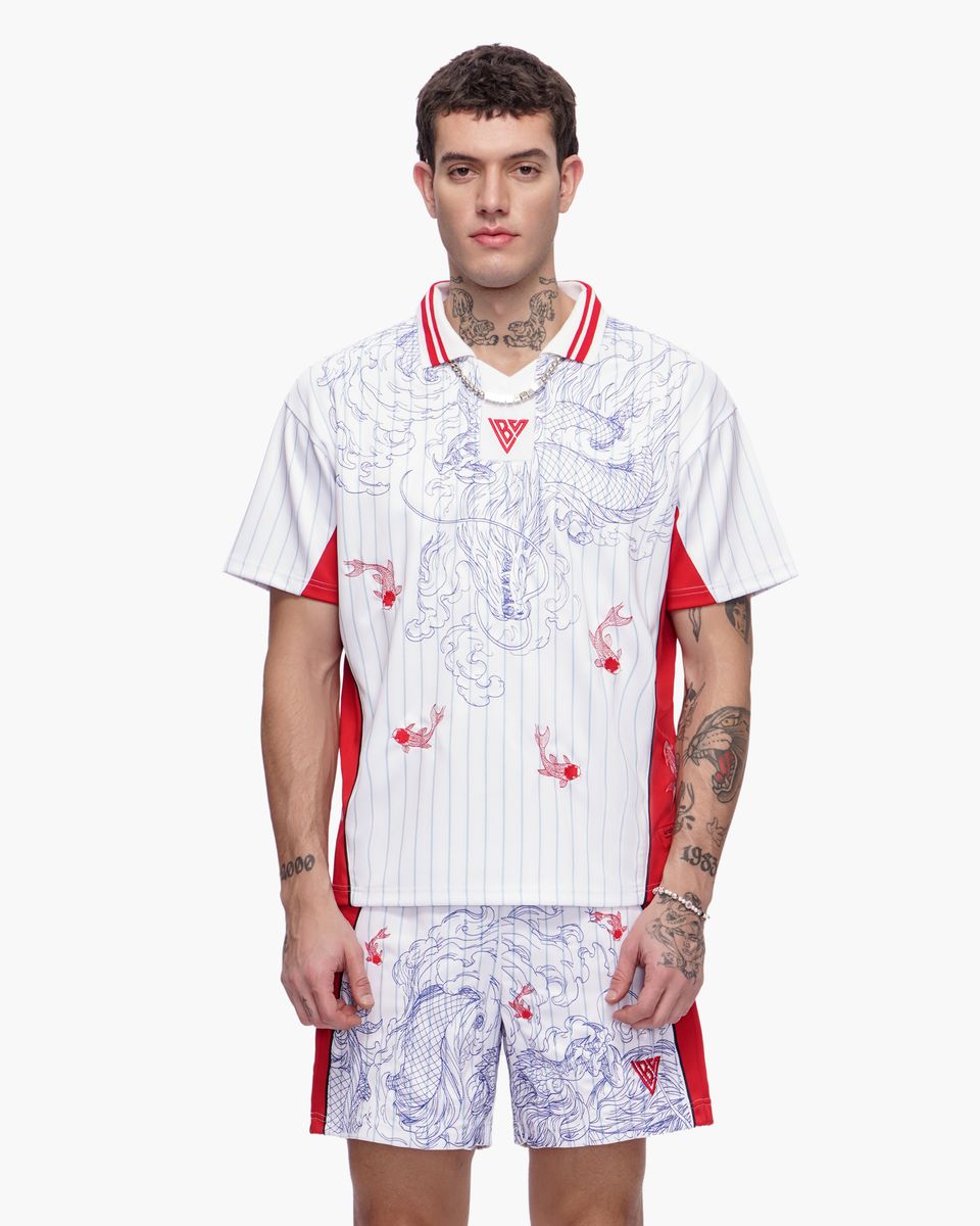 Valabasas “Dragonfield 09” Jersey Set – White/Red