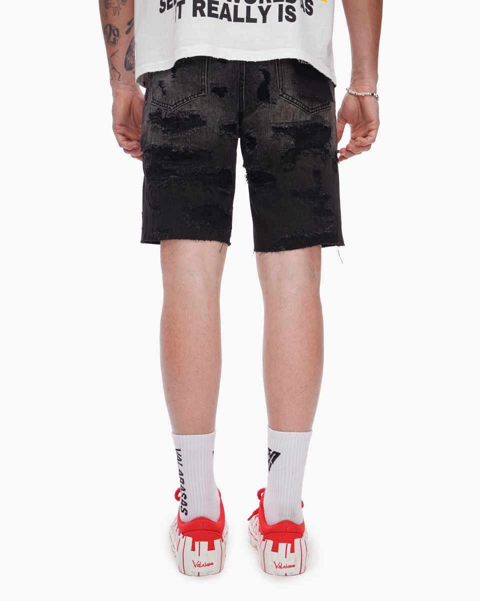 Valabasas “INCISE” Denim Shorts – Gray Wash