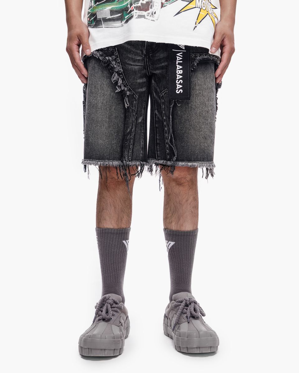 Valabasas “RESIDENT” Denim Shorts – Gray Wash