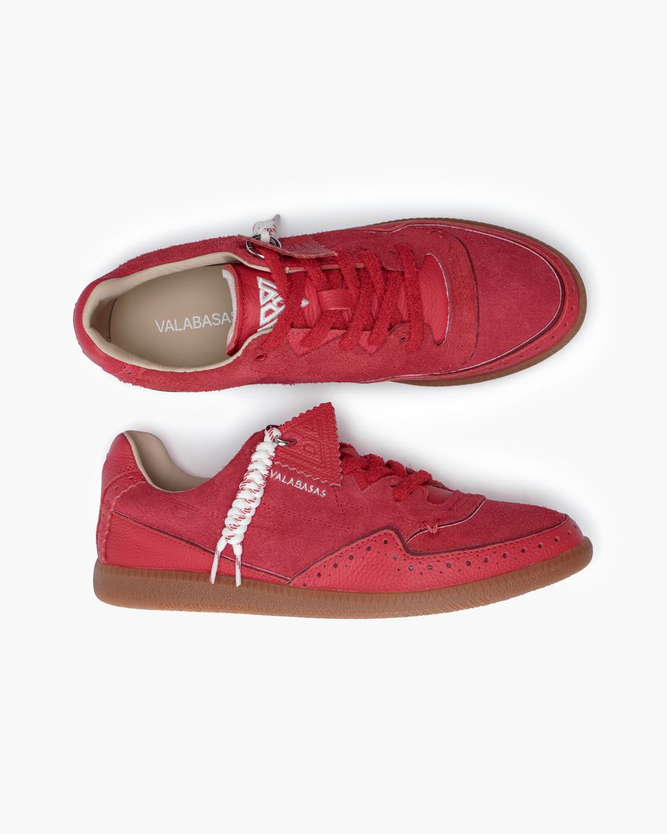Valabasas “ABLE” Suede Sneakers – Red
