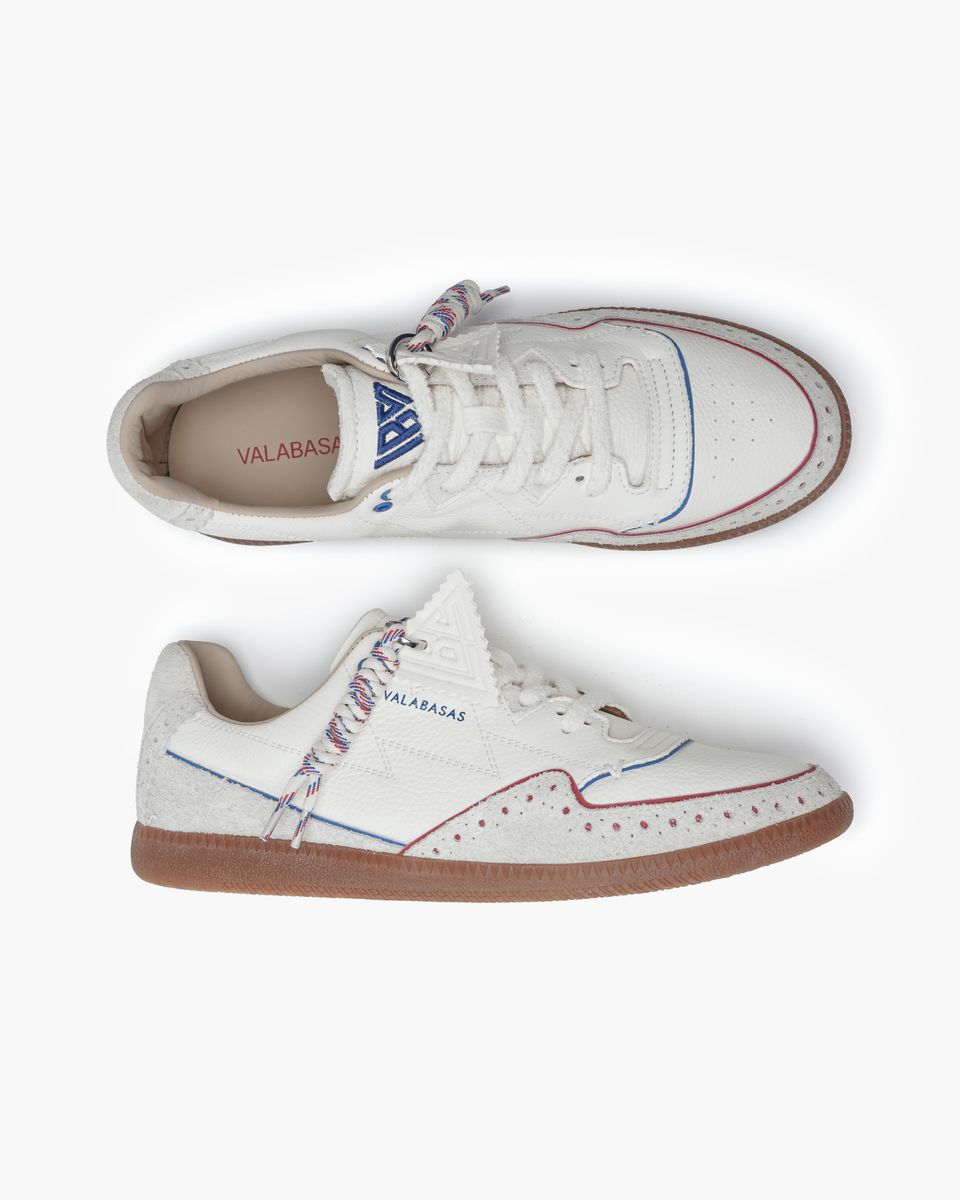 Valabasas “ABLE” Suede Sneakers – White
