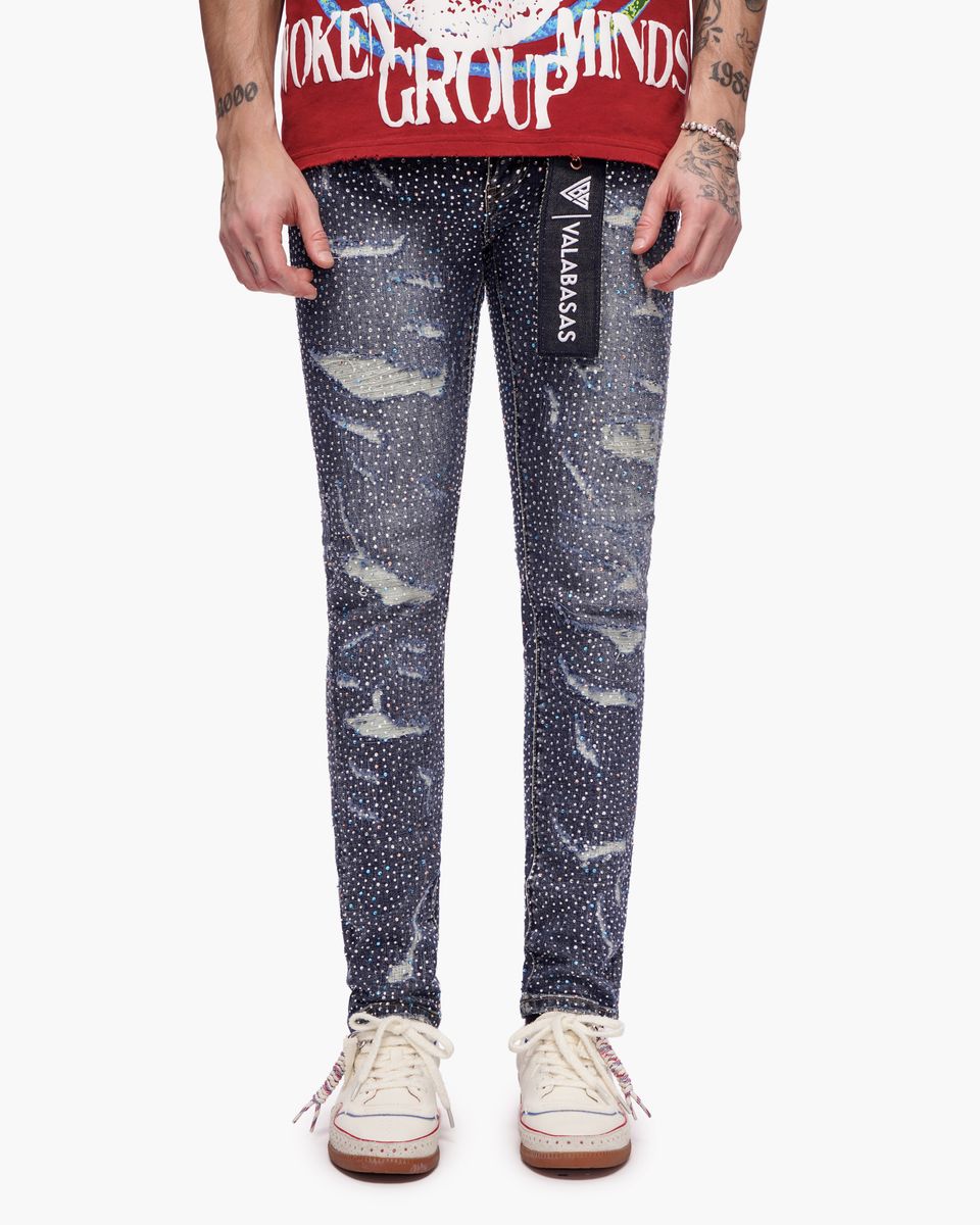 Valabasas STAGGER Skinny Denim – Dark Blue Wash
