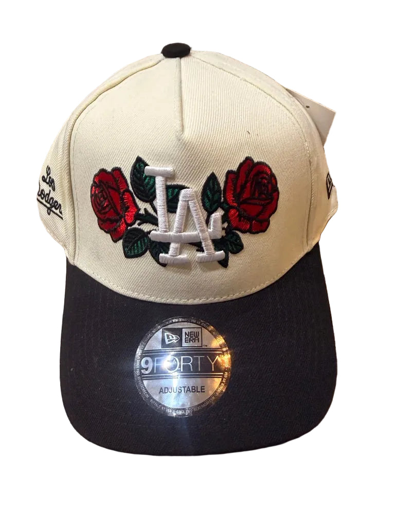 New Era Los Angeles Dodgers 9FORTY A-Frame Roses Cream/Black