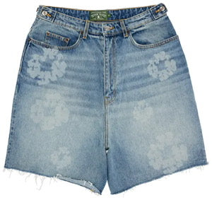 Denim Tears Laser Wreath Denim Shorts – Light Wash