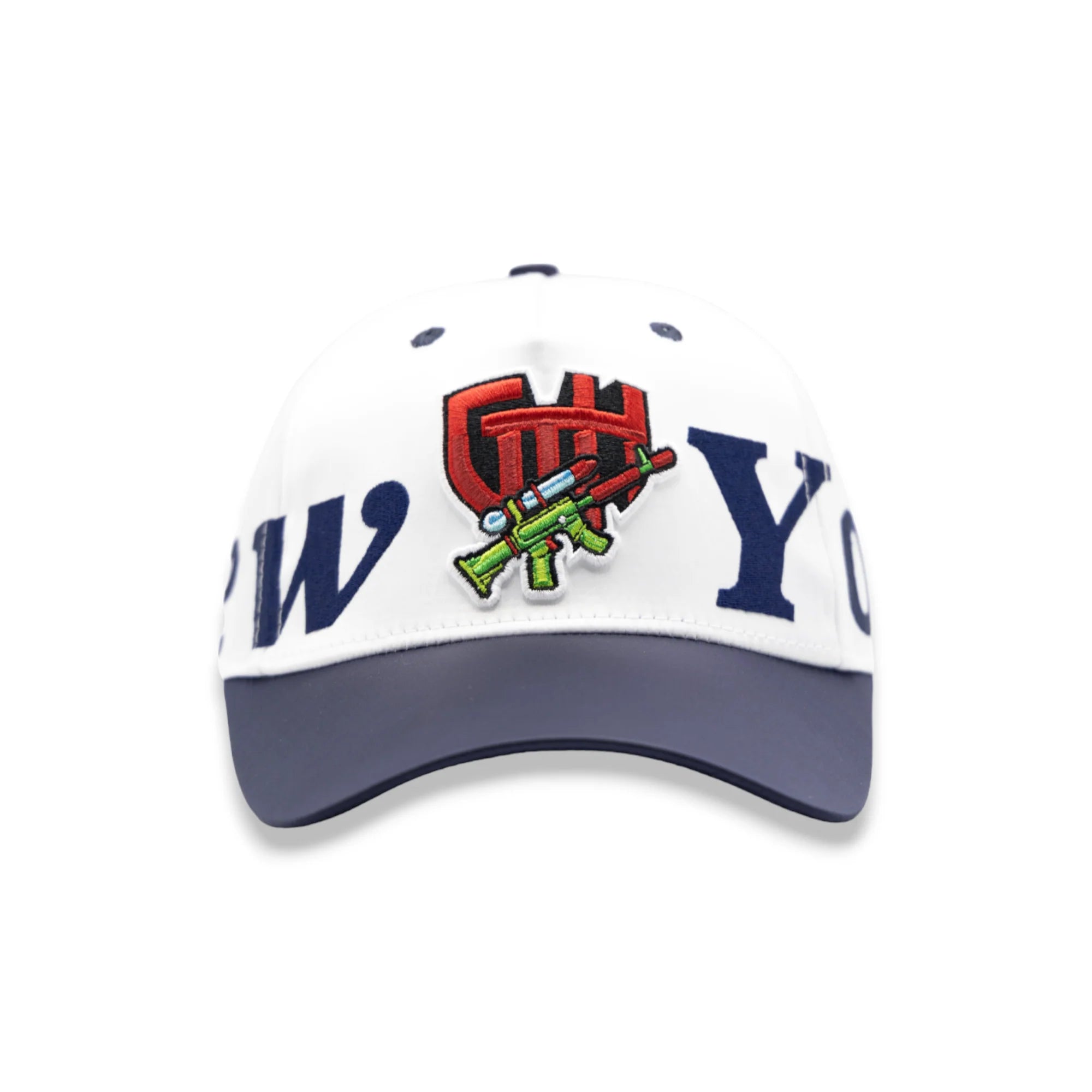 Glo Gang New York Water Gun Snapback Hat – White/Navy