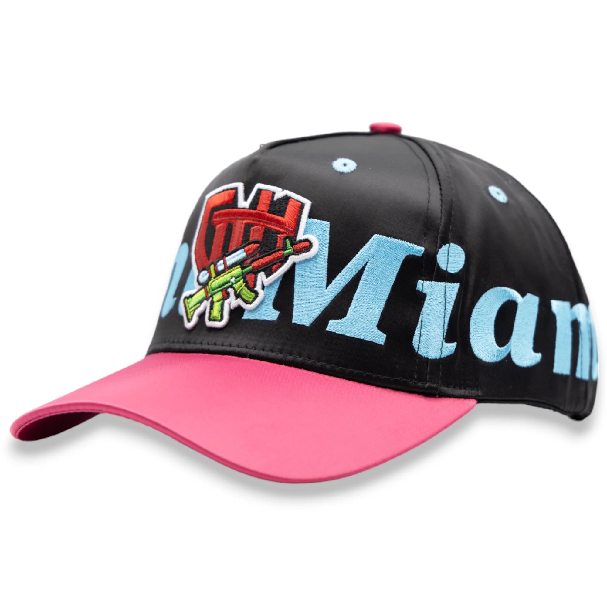 Glo Gang Miami Water Gun Snapback Hat – Black/Pink