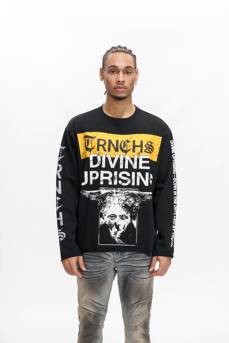Trnchs "Divine Uprising" Long Sleeve Tee Black