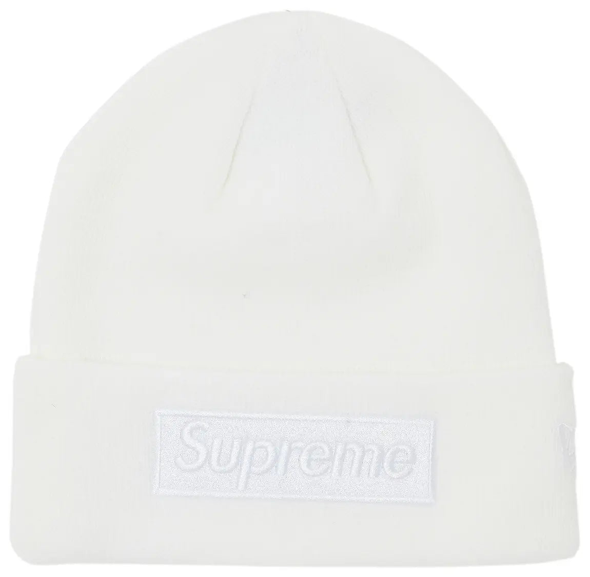 Supreme x New Era Box Logo Beanie White