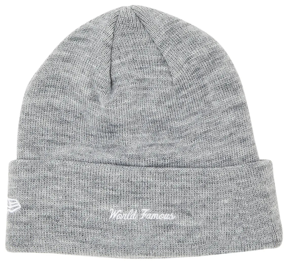 Supreme x New Era Box Logo Beanie Heather Grey