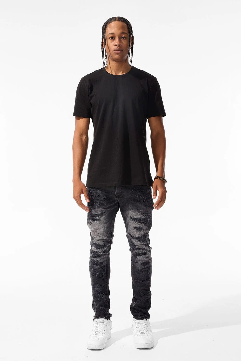 Jordan Craig "Rockaway" Denim Skinny Black Shadow