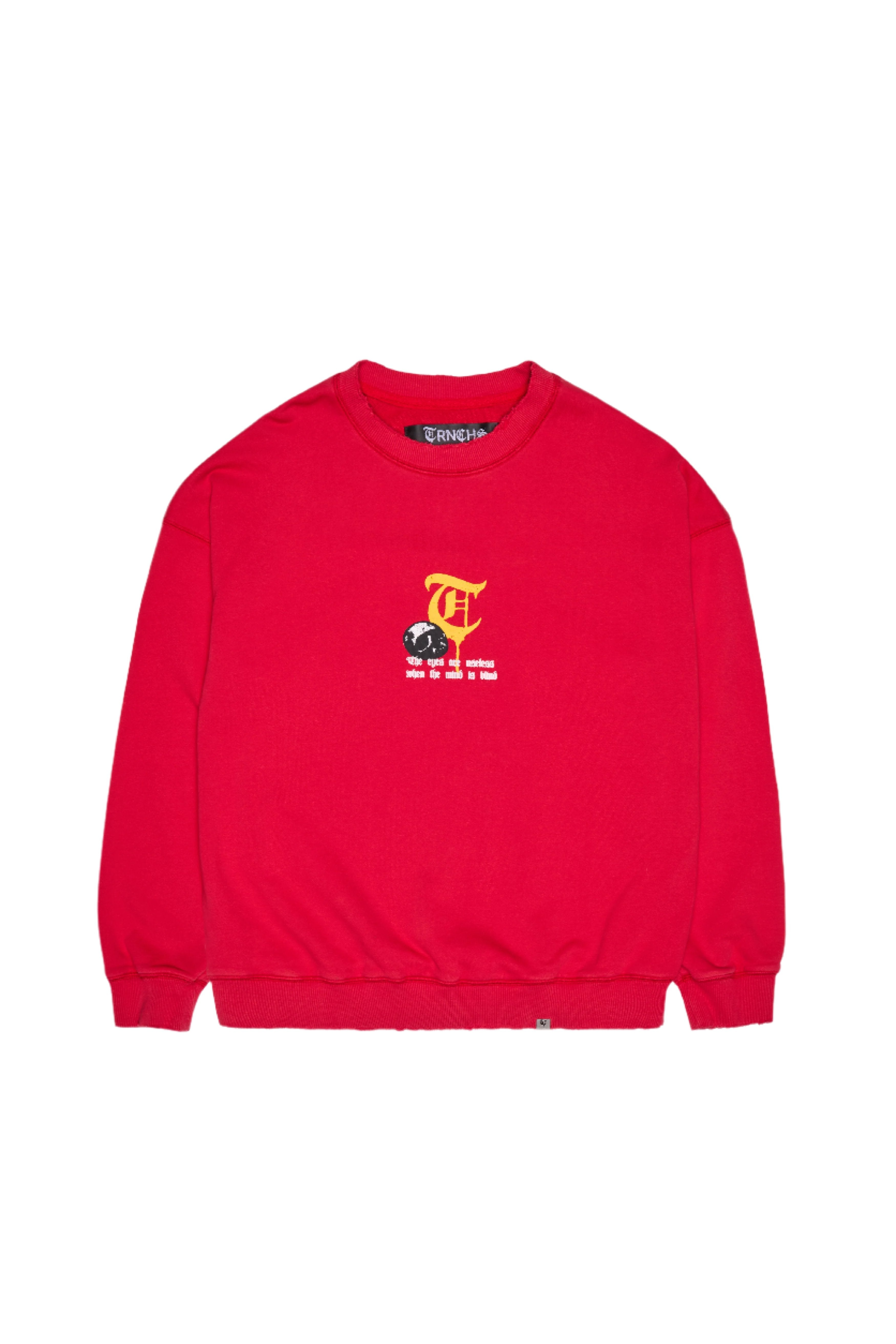 "HANDS" Vintage Red Crewneck