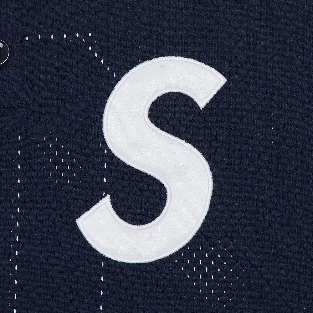Supreme S Logo Baseball Henley 'Navy'