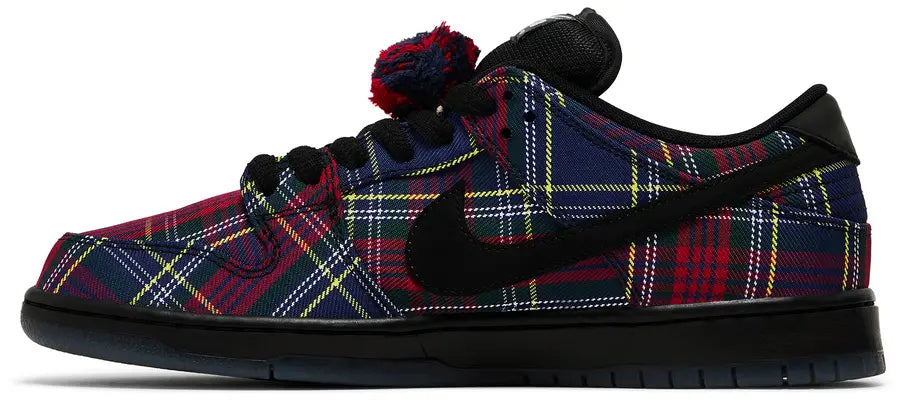 Nardwuar x Nike Dunk Low SB sneaker, medial view