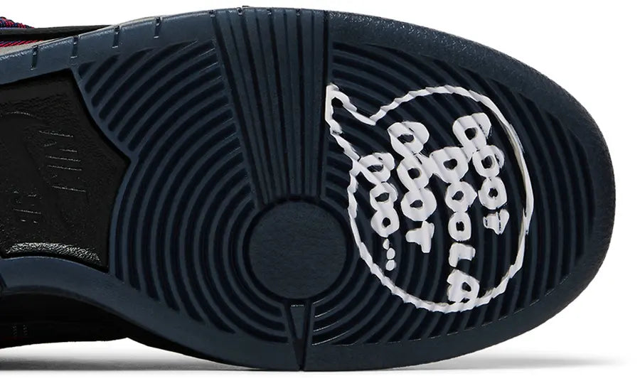 Nardwuar x Nike Dunk Low SB sneaker, top view