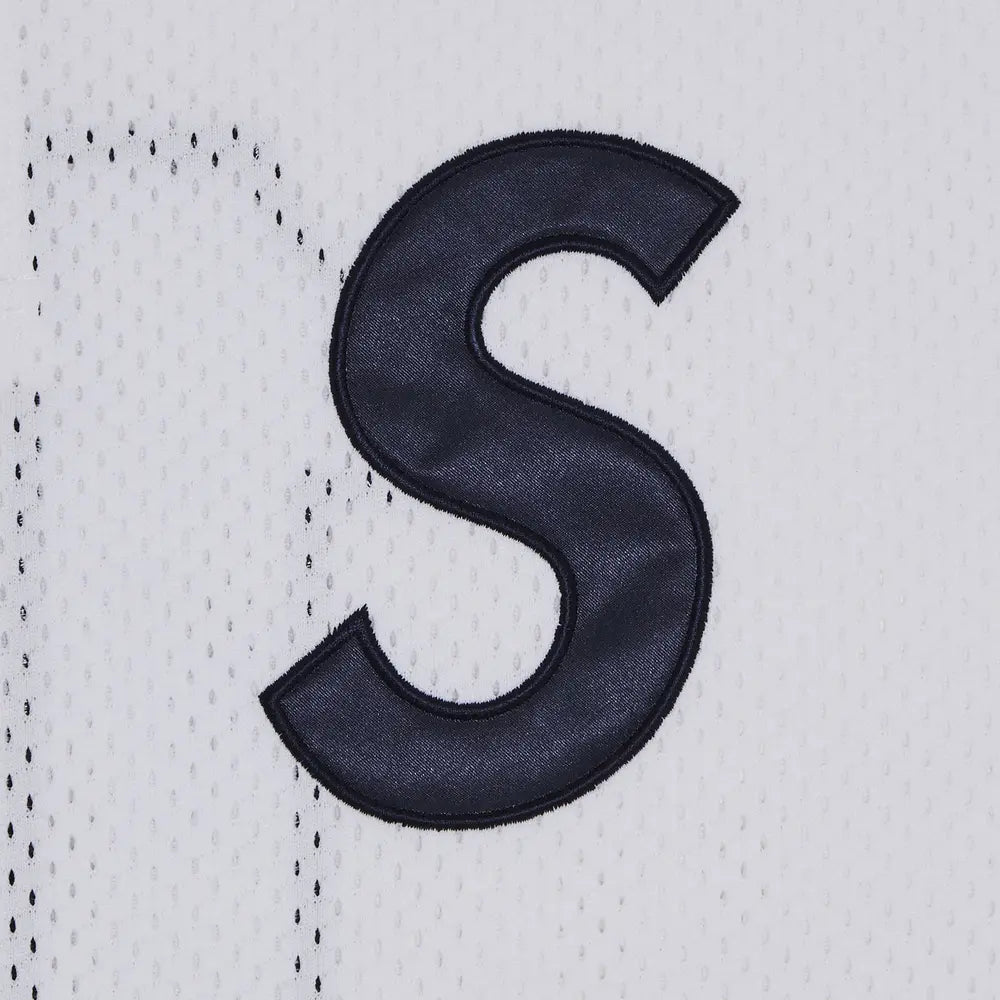 Supreme S Logo Baseball Henley Jersey White