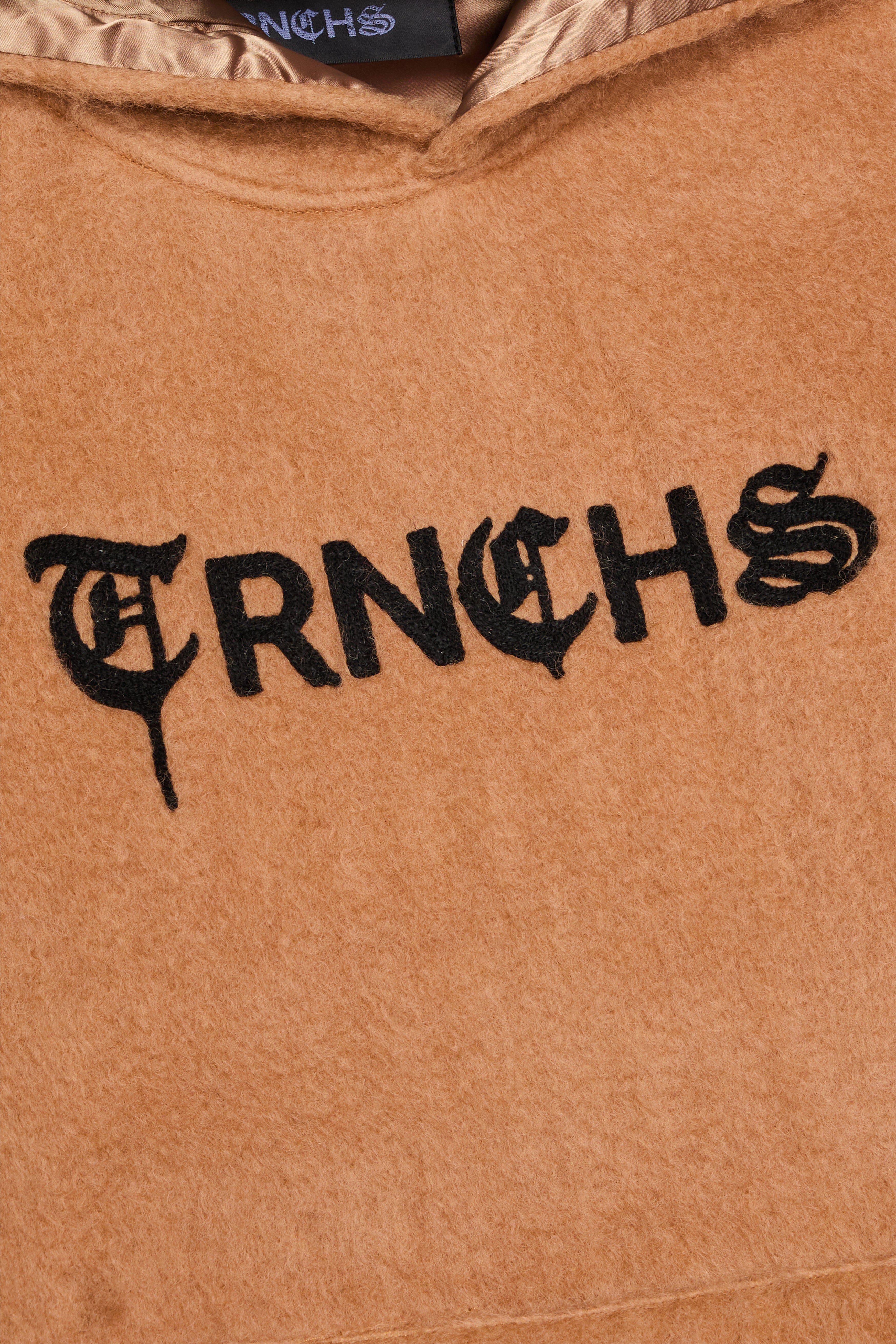 "WOLFFUR" Brown Hoodie