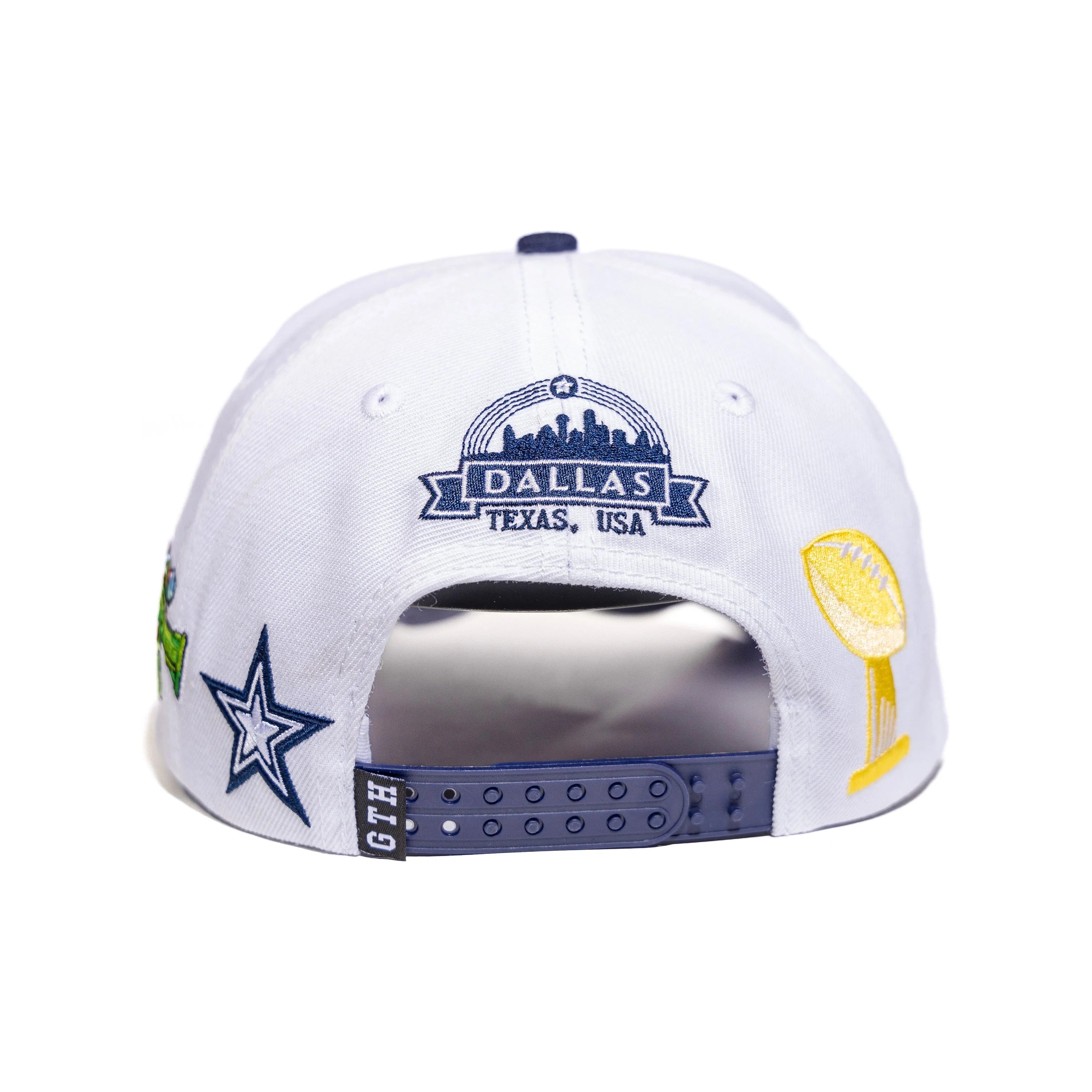 Cowboys “Dallas Texas USA” Snapback Hat White/Navy