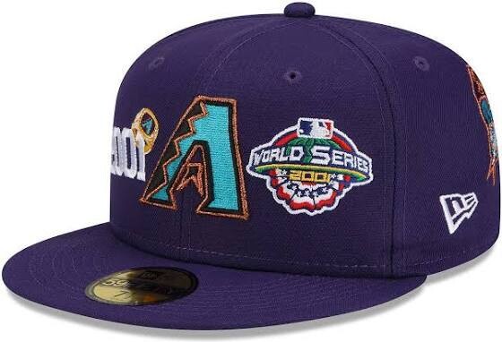 Arizona Diamondbacks 2001 World Series New Era 59FIFTY Fitted Hat – Purple