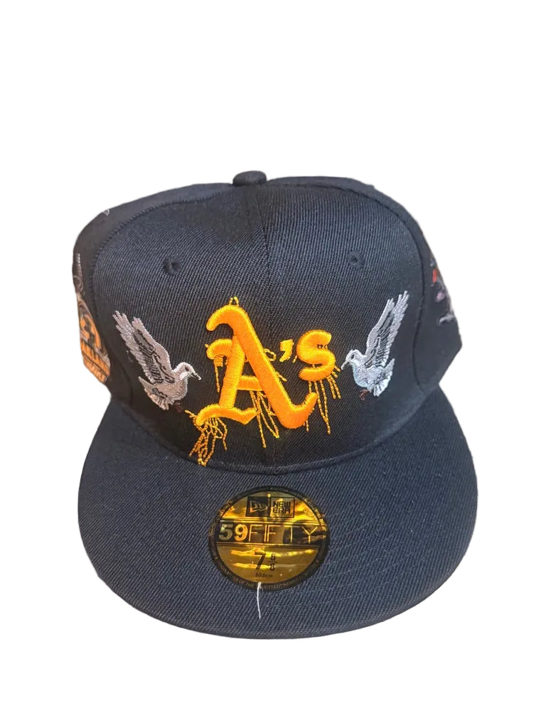 New Era Oakland Athletics 59FIFTY Doves Drip Black