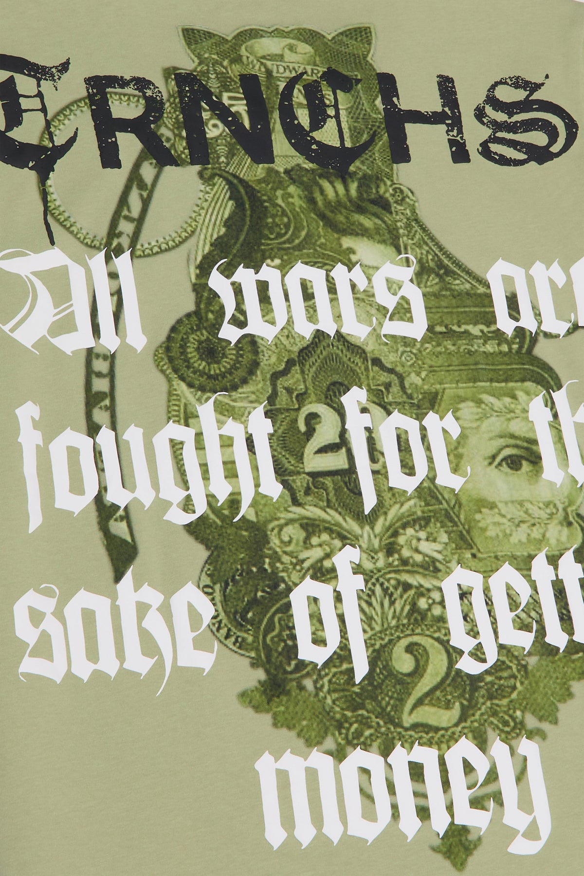 "WAR MONEY" Vintage Green Tee
