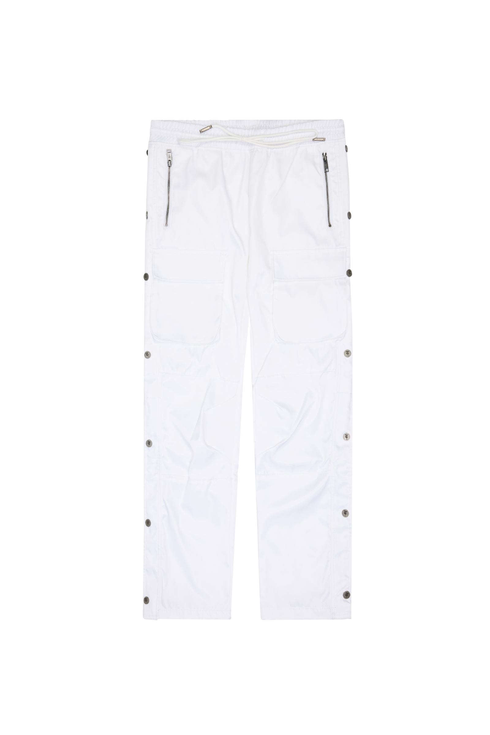 "AL-HUDAYDAH" White Snap Front Cargo Pants