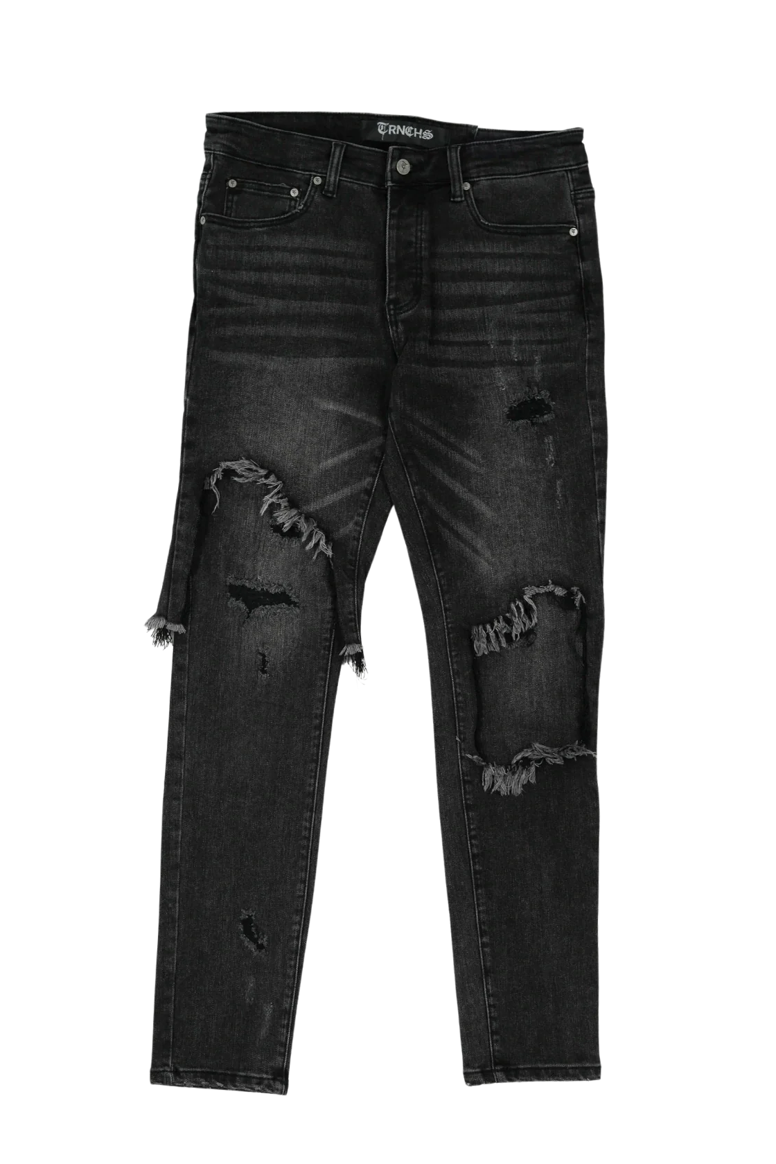 "TA'IZZ" Black Wash Skinny Denim