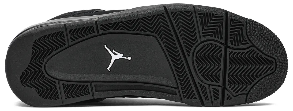 Air Jordan 4 Retro Black Cat sneaker, top view