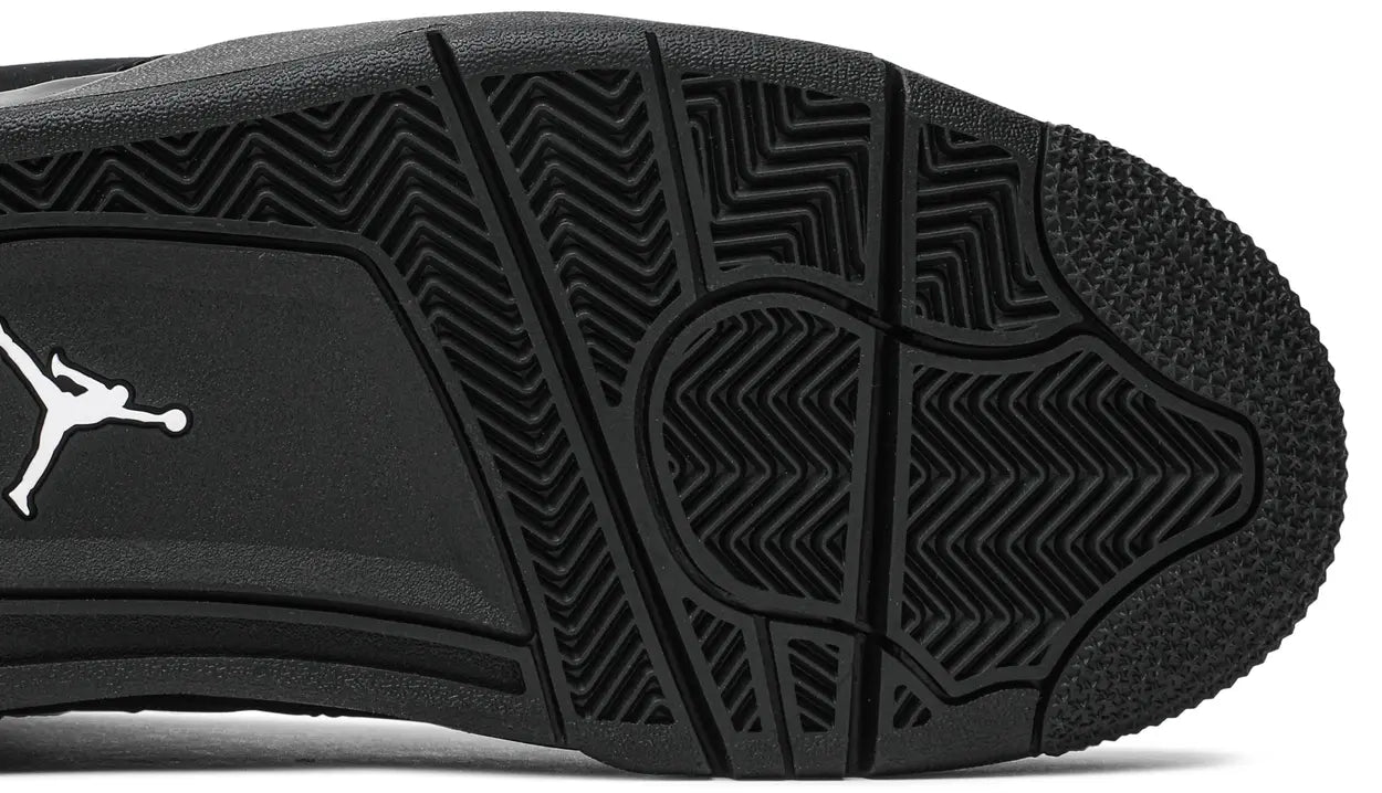 Air Jordan 4 Retro Black Cat sneaker, sole view
