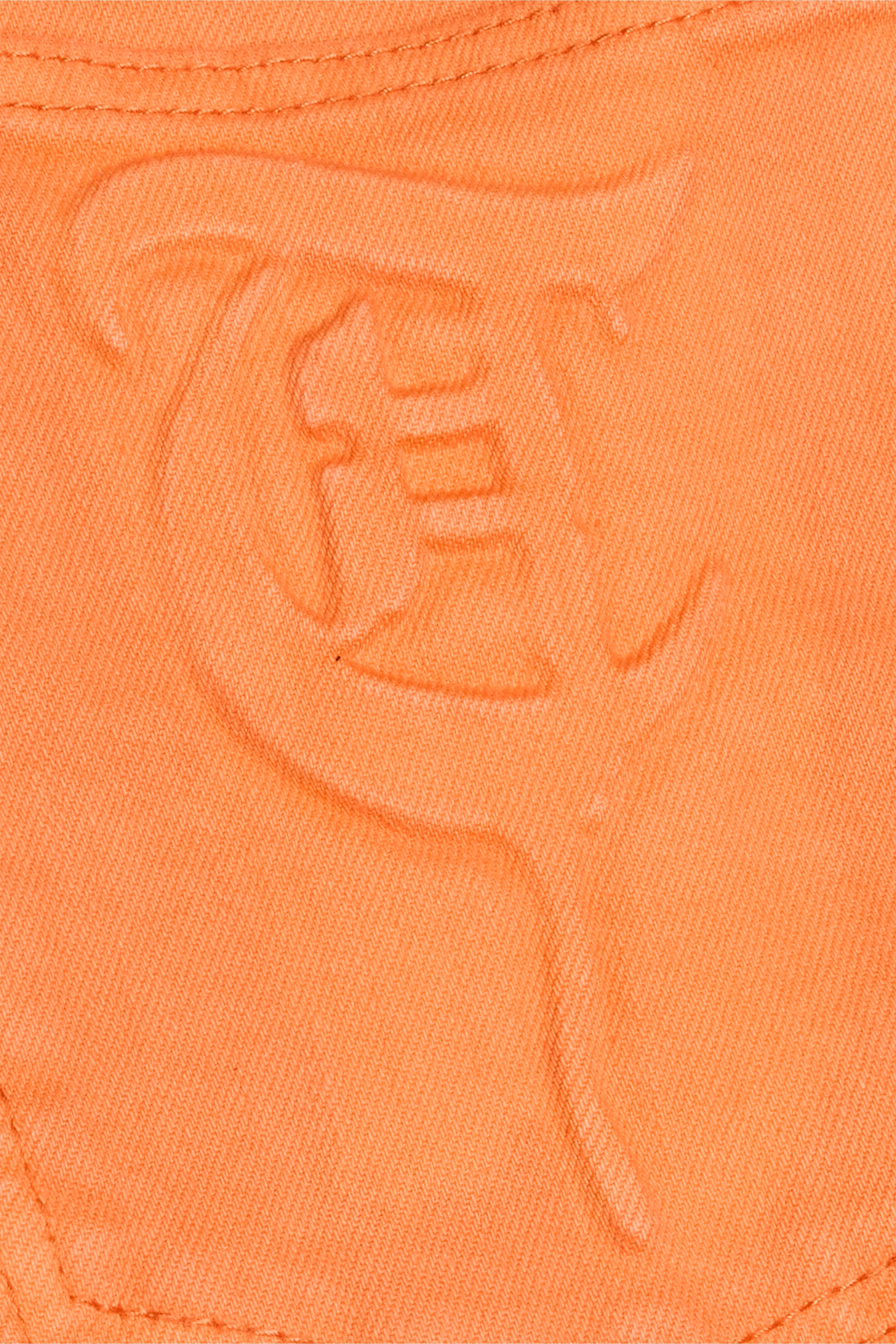 "BUTTON FLY" Orange Stacked Jeans