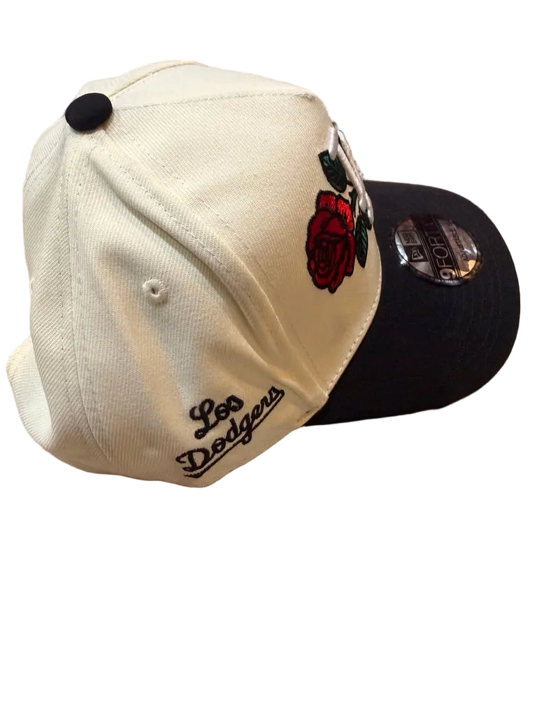 New Era Los Angeles Dodgers 9FORTY A-Frame Roses Cream/Black