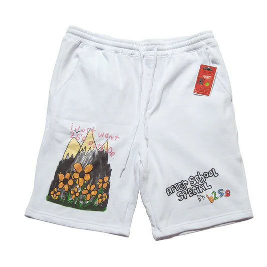 After School Special Graphic Shorts – White
