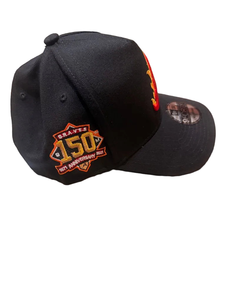 New Era Atlanta Braves 9FORTY A-Frame Flames Black