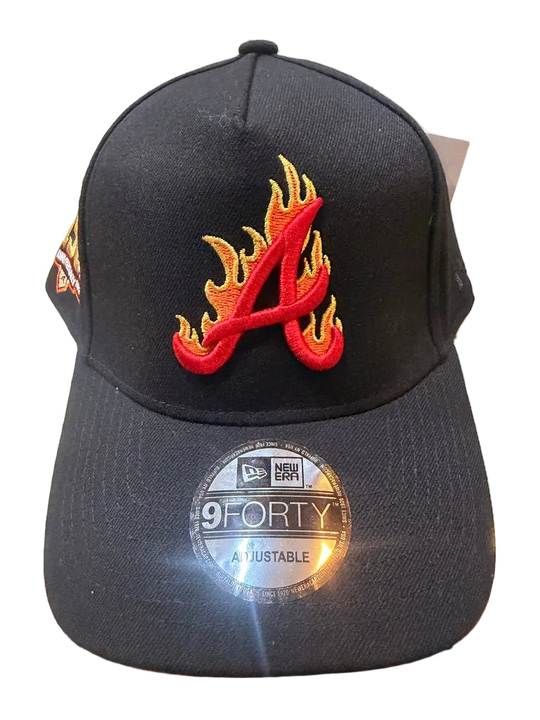 New Era Atlanta Braves 9FORTY A-Frame Flames Black
