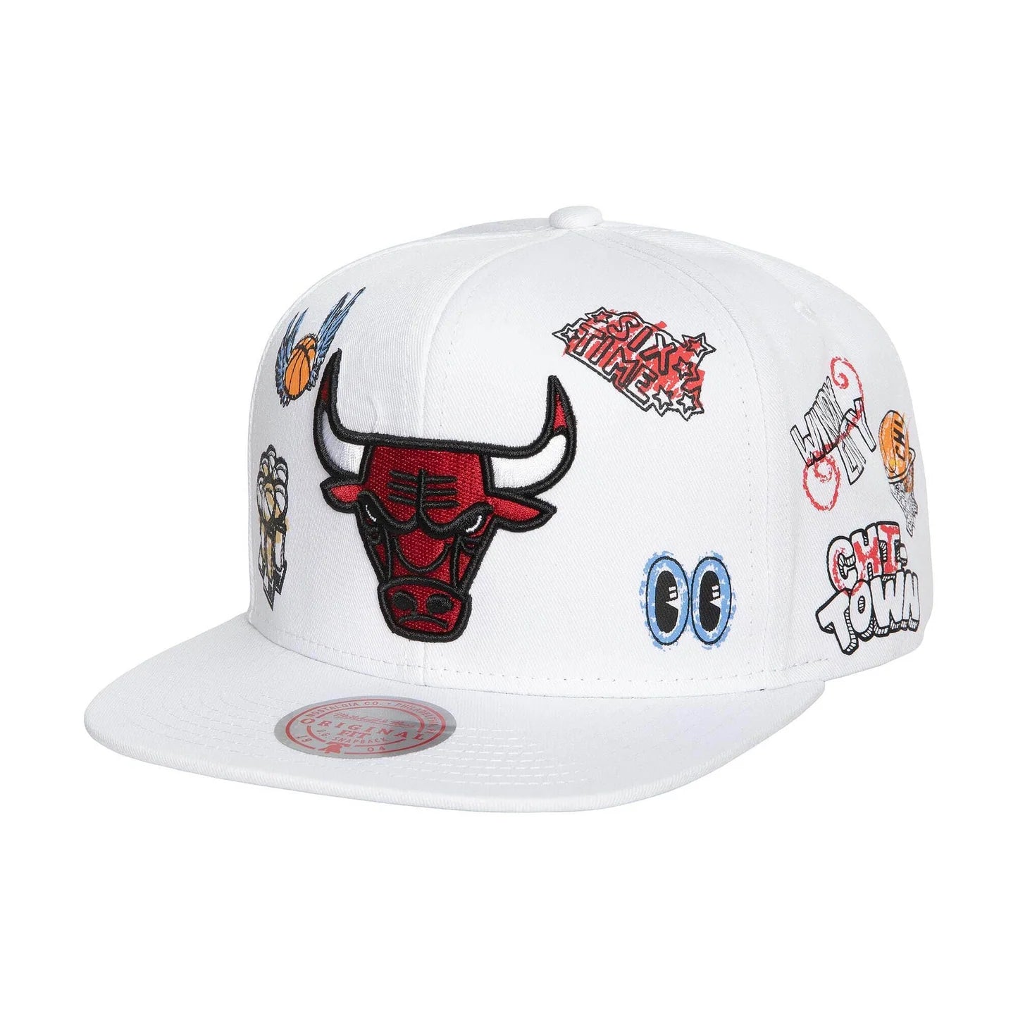 Chicago Bulls White Snapback Hat