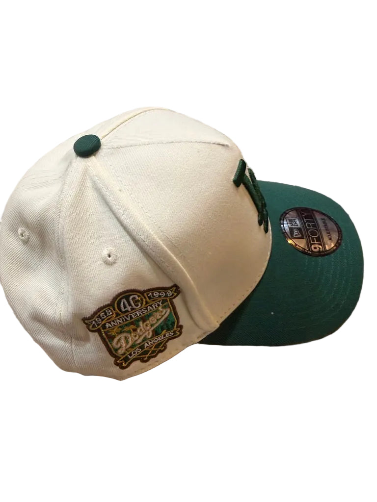 New Era Los Angeles Dodgers 9FORTY A-Frame Cream/Green