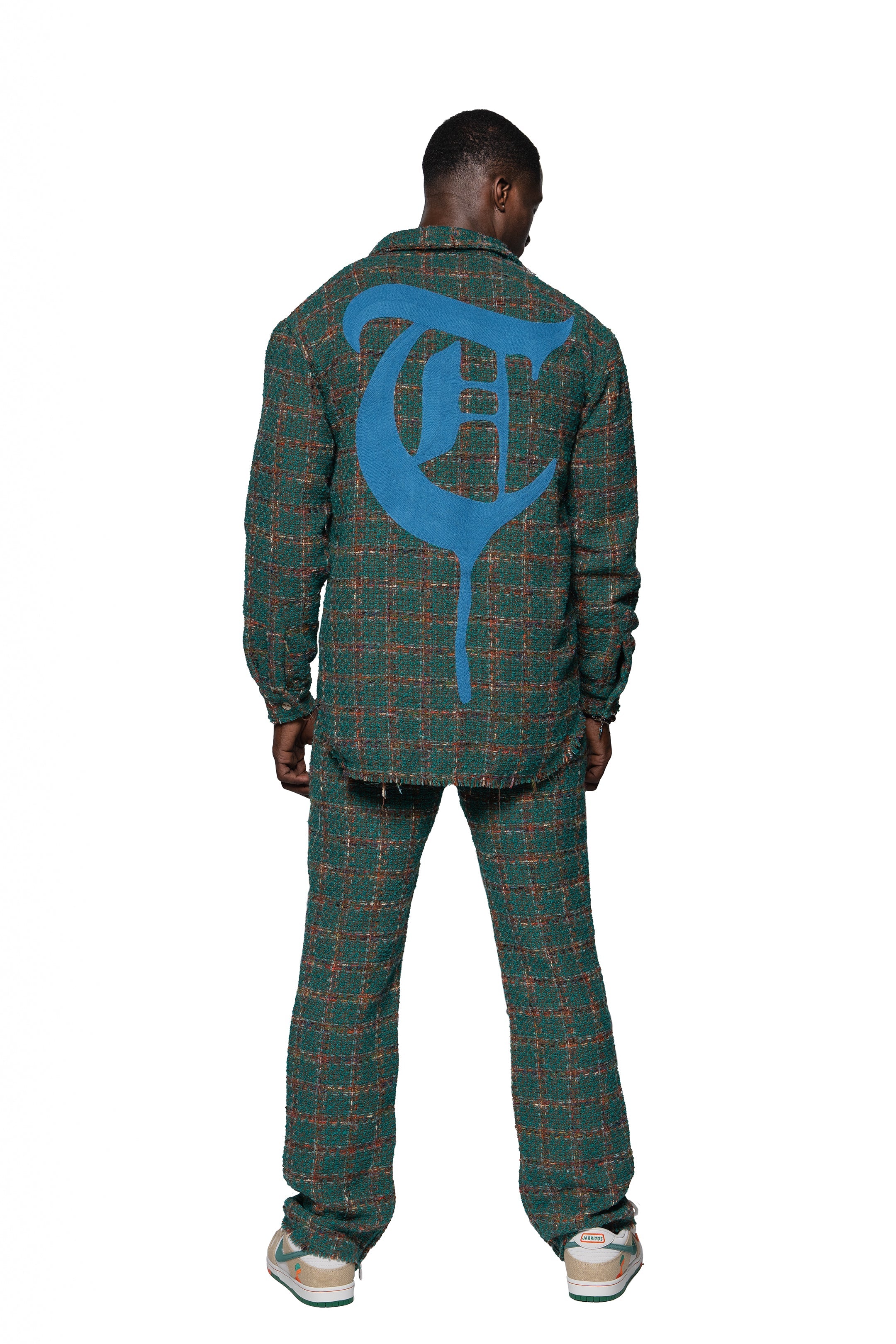 Sale 2PC "UNIQUE CLOTH"  Green Plaid Set