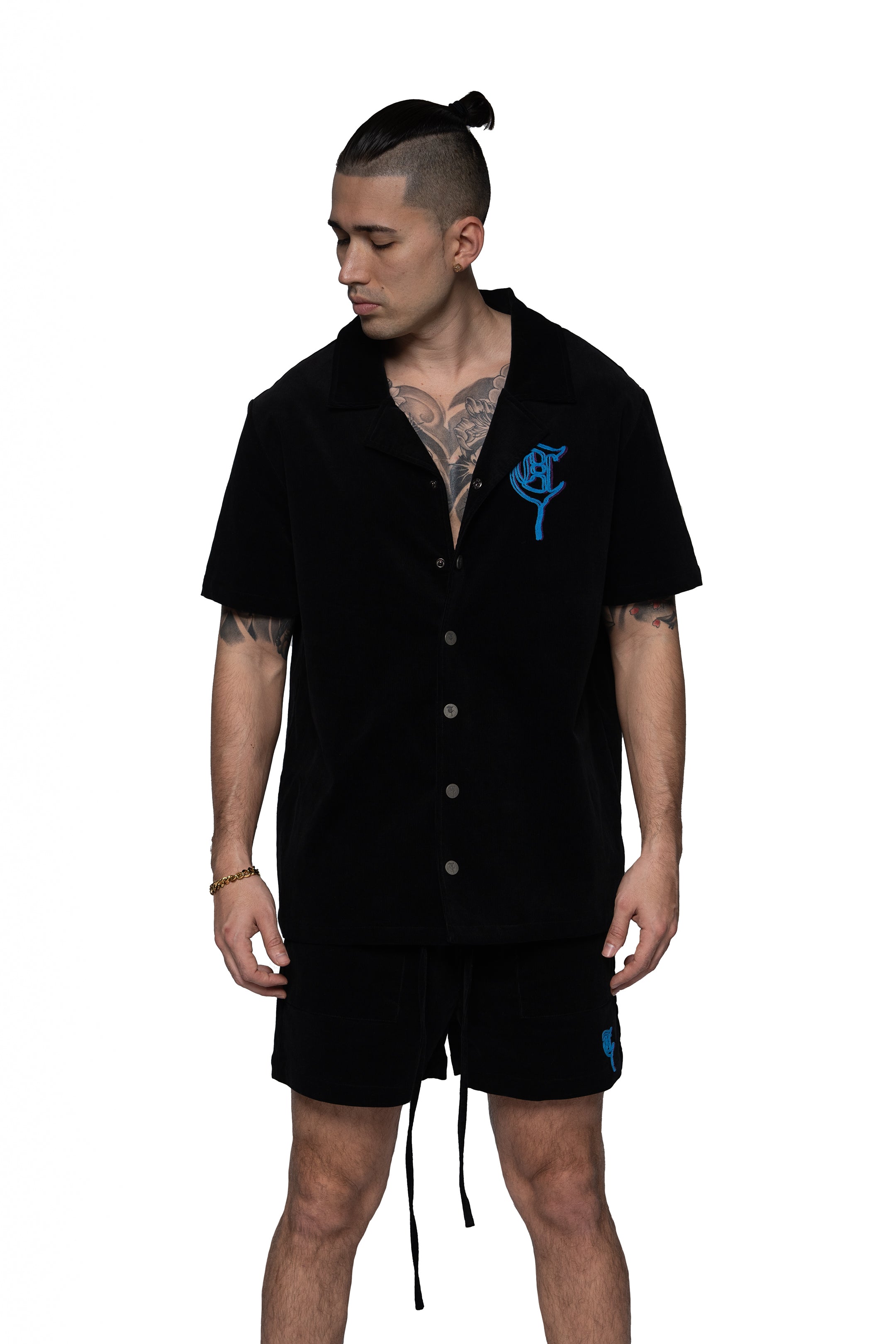 Sale "ROYAL CLOTH" Black Button Up