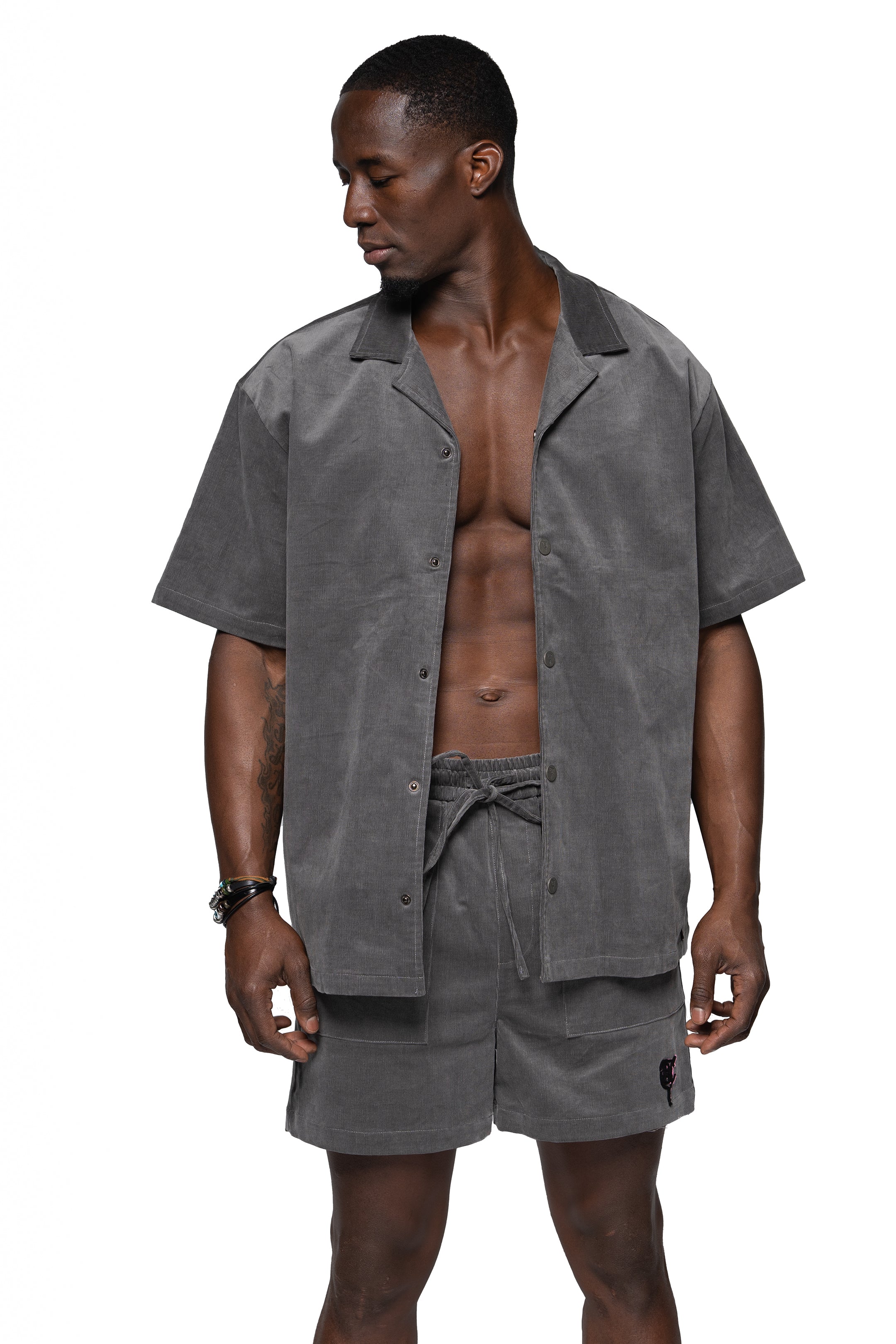 Sale "ROYAL CLOTH" Grey Button Up