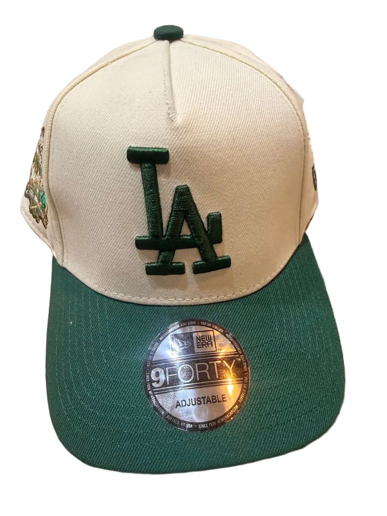 New Era Los Angeles Dodgers 9FORTY A-Frame Cream/Green