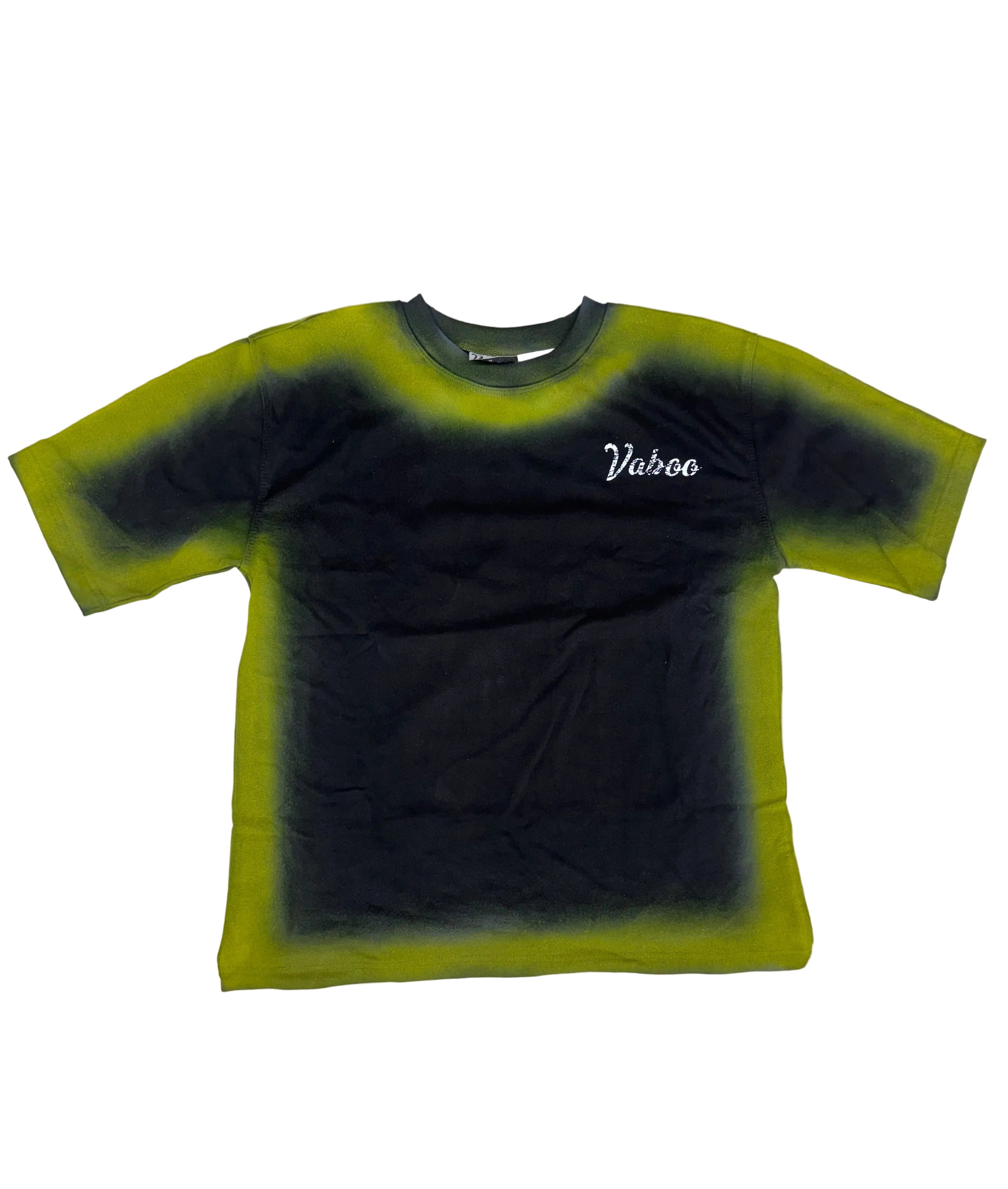 Vaboo “Two-Toned” Graphic Tee -Black/Lime Green
