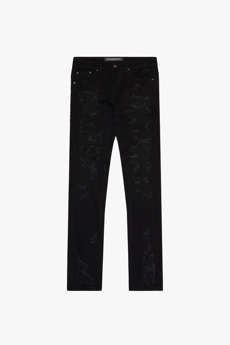 Valabasas TEARAWAY Skinny Denim – Black